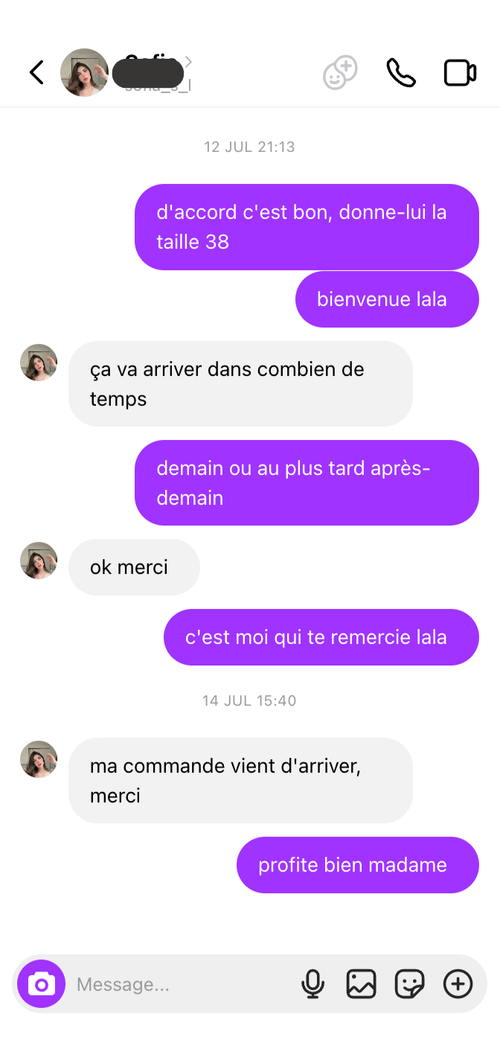 Avis client